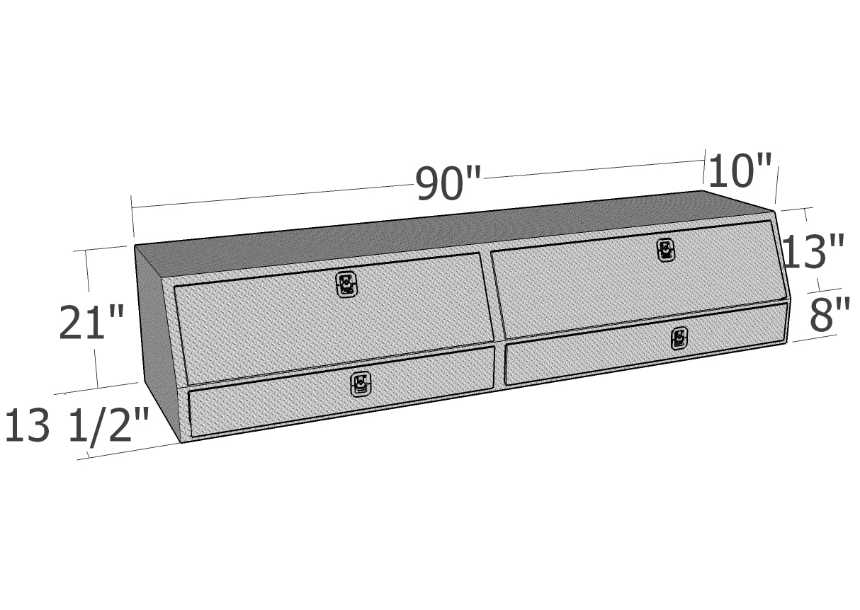 GXTX - TBS200-90D-BD - 90inch Contr. TopSider W/ Drawers & Doors Comm. Class