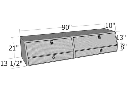 GXTX - TBS200-90D-BD - 90inch Contr. TopSider W/ Drawers & Doors Comm. Class