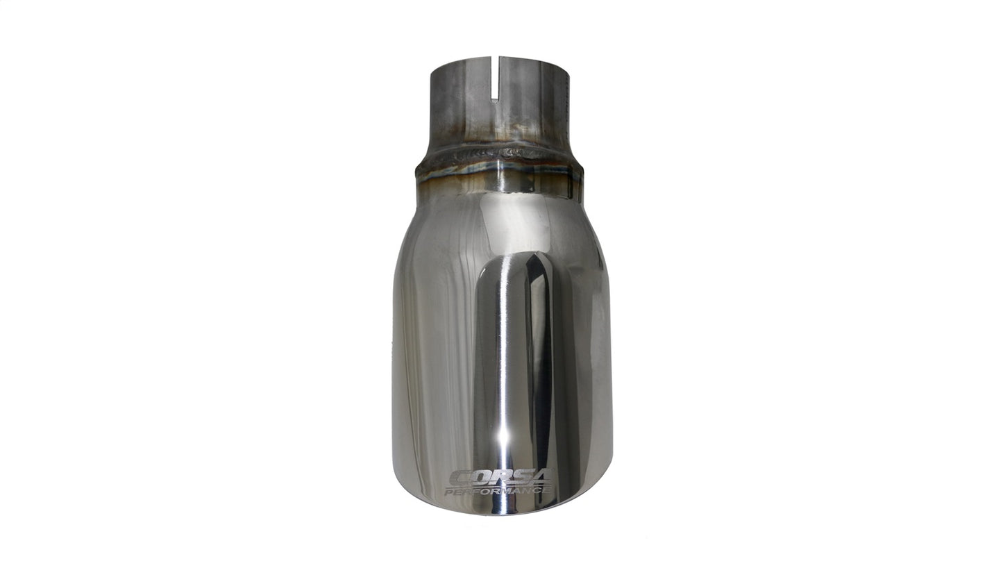 Single 4.0in. Polished Pro-Series Universal Tip Kit (2.5in. Inlet-Clamp Included