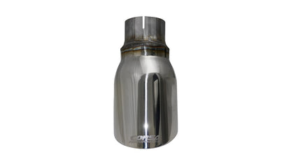 Single 4.0in. Polished Pro-Series Universal Tip Kit (2.5in. Inlet-Clamp Included