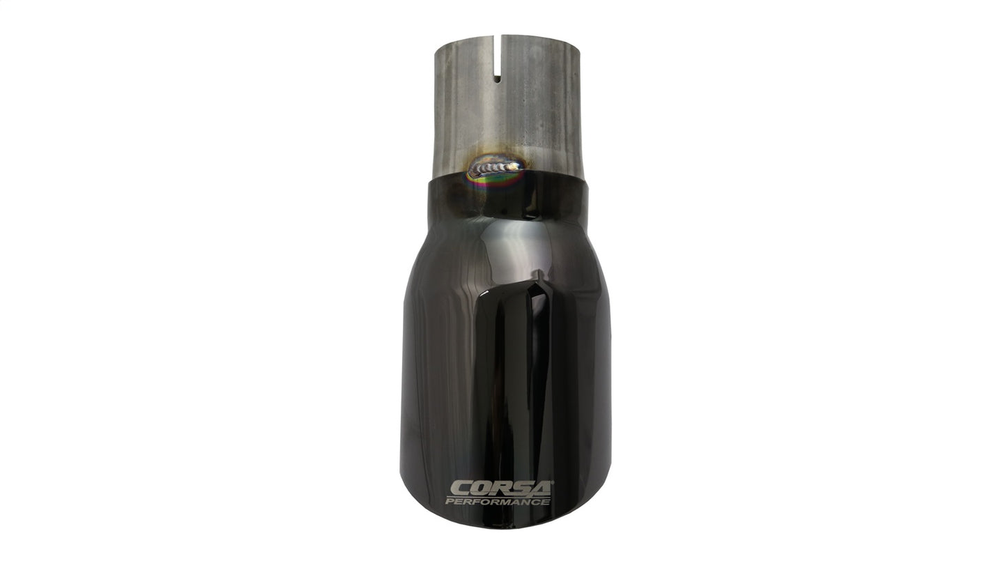 Single 4.0in. Black PVD Pro-Series Universal Tip Kit (2.75in. Inlet-Clamp Includ