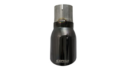 Single 4.0in. Black PVD Pro-Series Universal Tip Kit (2.75in. Inlet-Clamp Includ