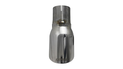 Single 4.0in. Polished Pro-Series Universal Tip Kit (2.75in. Inlet-Clamp Include