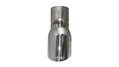 Single 4.0in. Polished Pro-Series Universal Tip Kit (3.0in. Inlet-Clamp Included