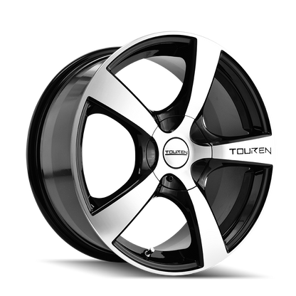 TOUREN TR9 3190 GLOSS BLACK MACHINED 18X8 5-100/5-114.3 40MM 72.62MM