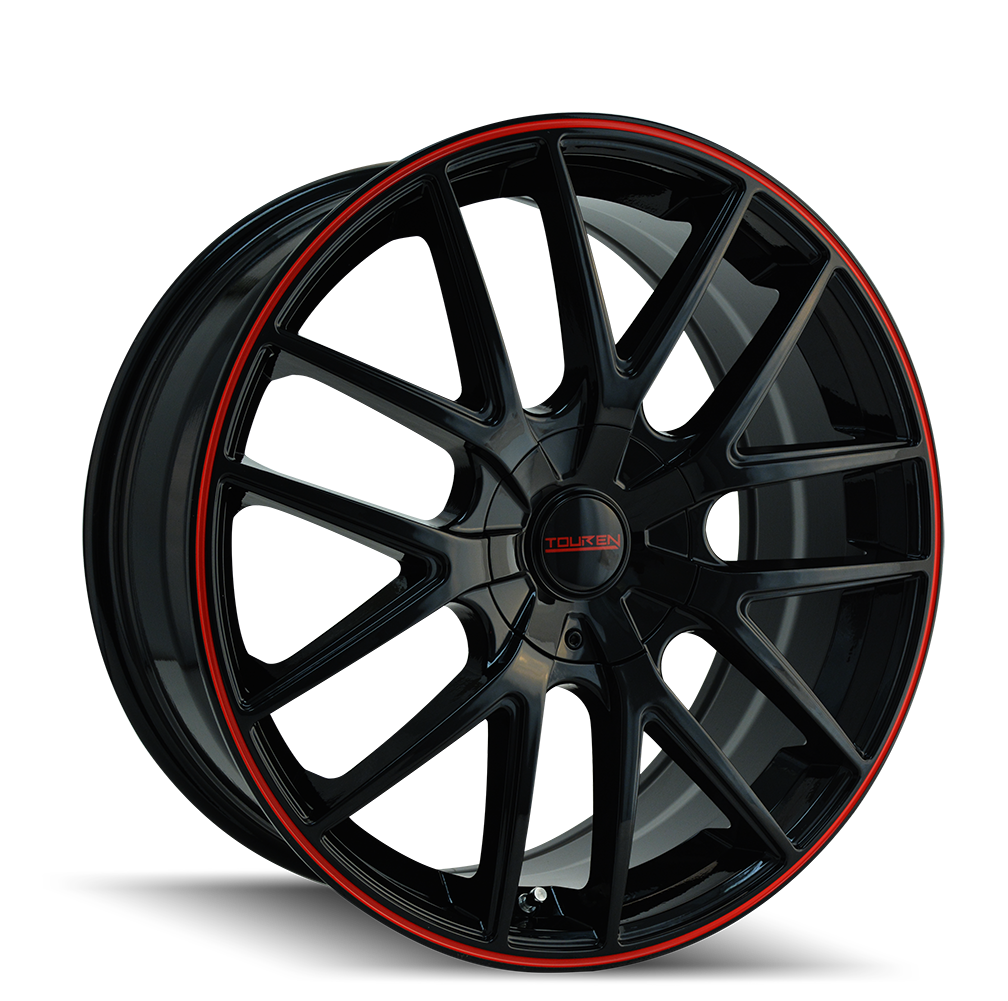 TOUREN TR60 3260 GLOSS BLACK WITH RED RING 18X8 5-110/5-115 40MM 72.62MM