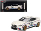 BMW M4 3.0 CSL #50 White with Blue and Red Stripes 1/18 Model Car by Top Speed  free shipping USA