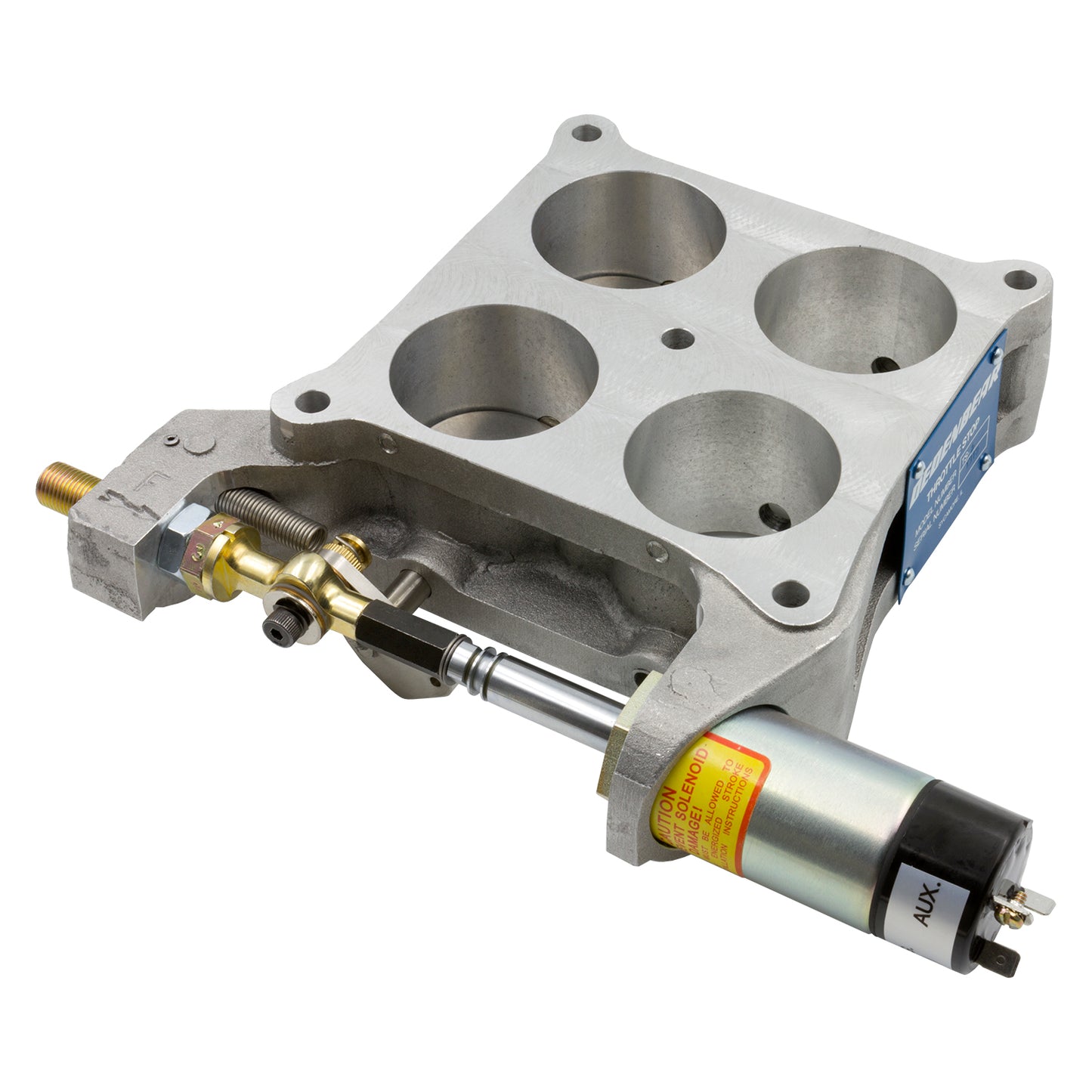 THROTTLE STOP BASEPLATE STYLE ELECTRIC SOLENOID DOM. HOLLEY 4500
