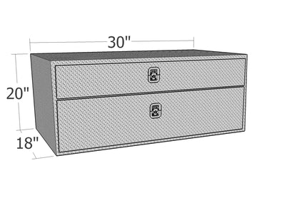 GXTX - UB30-20TD-BT - 30inchx20inch UnderBody W/ Top Drawer - Black Texture Coat