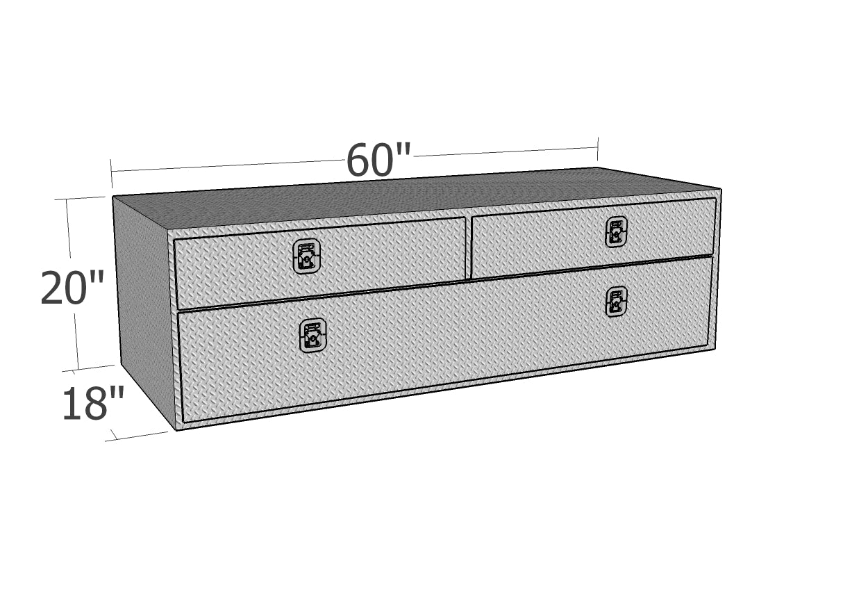 GXTX - UB60-20TD - 60inchx20inch UnderBody W/ Top Drawer