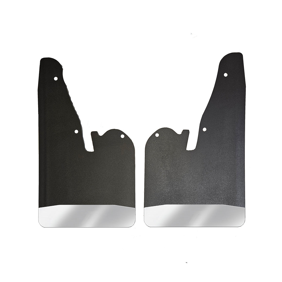 No Drill  Specific Design Front Mud Flaps For The 2019+ Ram 2500/3500 Pickup With Stainless Steel Weights Pre-Installed - 12"W X 20.5"H
