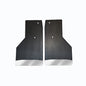 No Drill  Specific Design Rear Mud Flaps For The 2019+ Ram 2500/3500 Pickups With Stainless Steel Weights Pre-Installed - 14"W X 24"H No Factory Flare