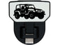 CARR  - 183182 - HD Universal Hitch Step; Fits 2 In. Receiver; Black; Jeep; Single