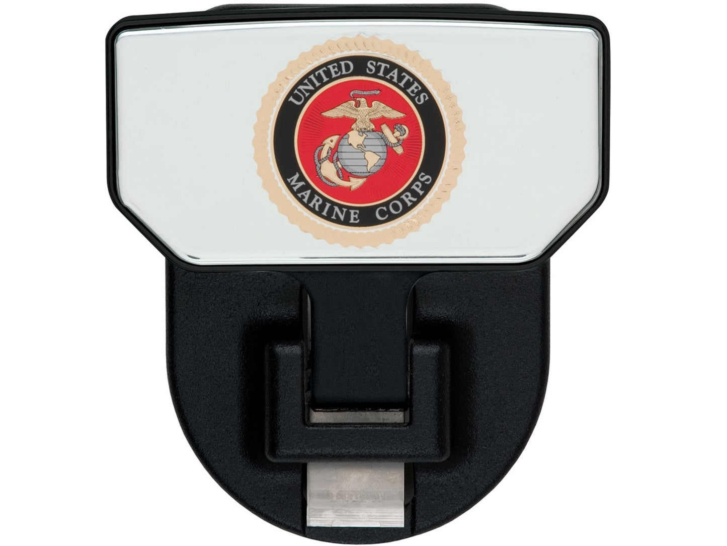 CARR  - 183142 - HD Universal Hitch Step; Fits 2 In. Receiver; Black; U.S. Marines; Single
