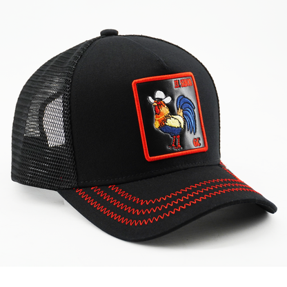 El Senor Gallo Trucker Leather patch Hat 3000 ENTRIES
