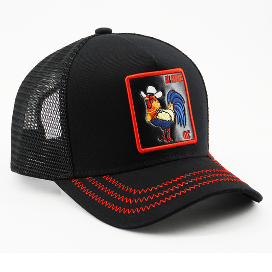 El Senor Gallo Trucker Leather patch Hat 3000 ENTRIES