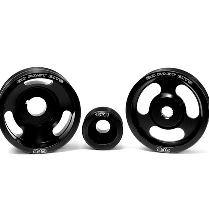 3-piece Underdrive Pulley Kit (Crank Alternator & Power Steering Pulleys & Belts.)