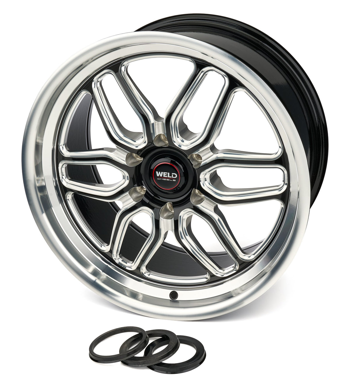 Weld Performance Laguna 6 Drag Gloss Black Wheels - S15300089P38