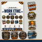 Work Ethic Premium Jobsite Sticker Pack – 10 Piece