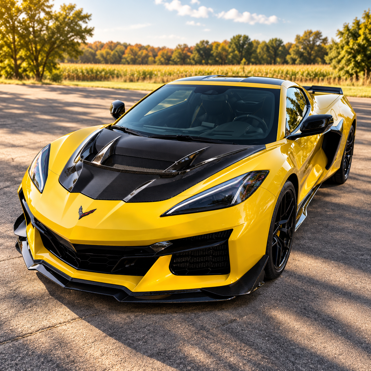 ZR1 Vented Carbon Fiber Hood Bonnet for Chevrolet Corvette C8