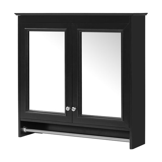 Modern Wall-Mounted Mirror Cabinet With Adjustable Shelves, Soft-Close Doors, High-Definition Mirror