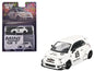 ABARTH 595 #49 "LB-Works x Abas Works" Gara White Limited Edition 1/64 Diecast Model Car by Mini GT  free shipping USA