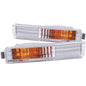 Anzo 1990-1991 Honda Accord Euro Parking Lights Chrome w/ Amber Reflector