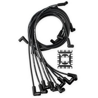 Accel Spark Plug Wires, Extreme 9000 Ceramic, Spiral Core, 8mm, Black, Black Ceramic 90 Degree - 9018CK