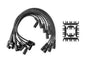 Accel Spark Plug Wires, Extreme 9000 Ceramic, Spiral Core, 8mm, Black, Black Ceramic Stock Boots - 9042CK