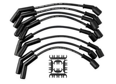 Accel Spark Plug Wires, Extreme 9000 Ceramic, Spiral Core, 8mm, Black, Black Ceramic Stock Boots - 9065CK