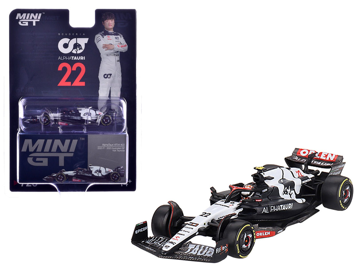 AlphaTauri AT04 #22 Yuki Tsunoda Formula One F1 "Australian GP" (2023) Limited Edition 1/64 Diecast Model Car by Mini GT  free shipping USA