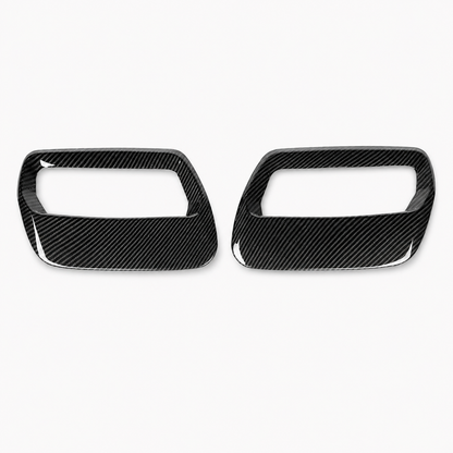 Dry Carbon Fiber Front Hood Air Vent Trim Cover for Ford Mustang