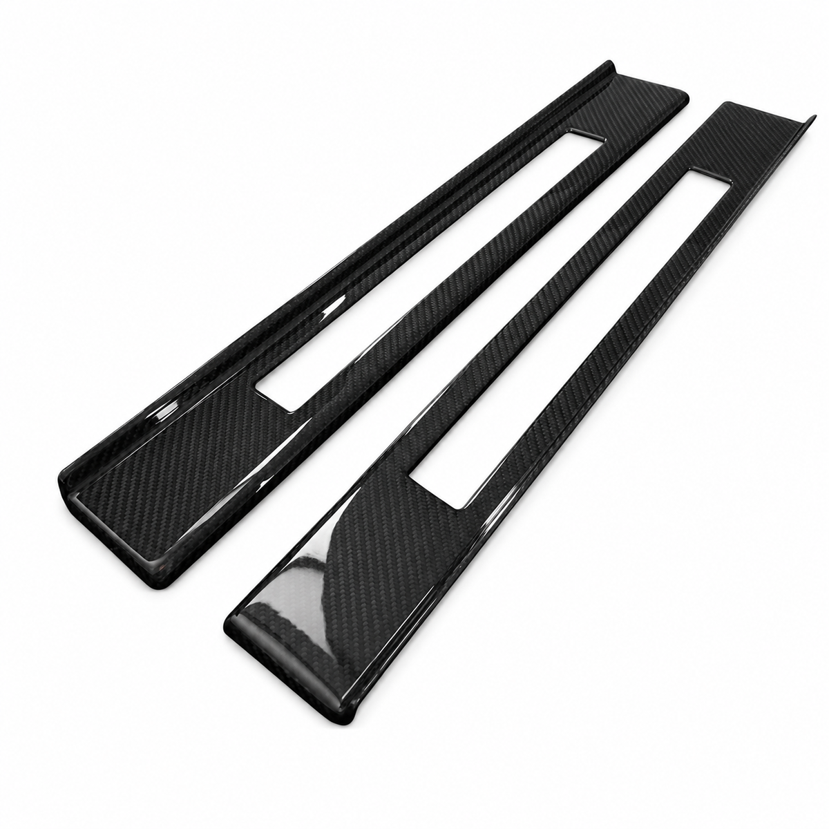 Dry Carbon Fiber Door Sill Scuff Plates for Ford Mustang S650