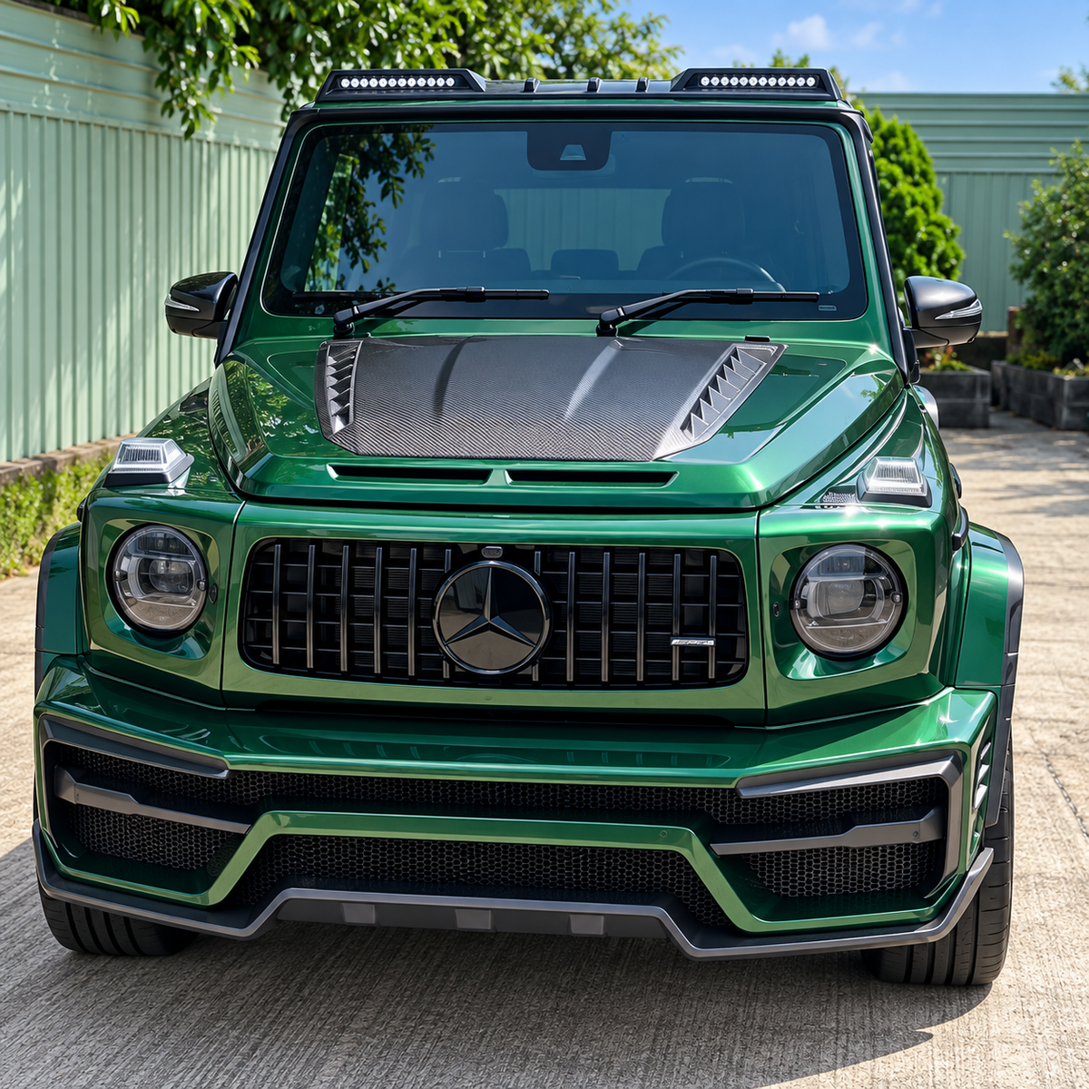 Dry Carbon Fiber Engine Hood Bonnet Replacement for Mercedes Benz G Wagon W464 W463A G63 G350 G500