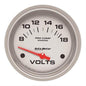Auto Meter Marine Gauges, Pro-Comp Marine Analog, Voltmeter, 8-18 V, Short Sweep, 2 5/8 in., Silver - 20075733