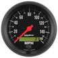 AutoMeter Speedometer, Z-Series, 0-160 mph, 3 3/8 in., Black Face, Analog/Digital, Electrical, Each - 2688