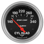 AutoMeter Gauge, Sport-Comp, Cylinder Head Temperature, 140-340 Degrees F, 2 5/8 in., Analog - 3536