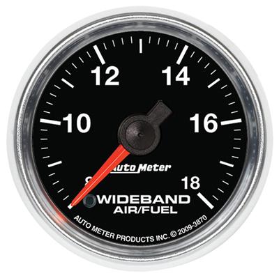 AutoMeter Air/Fuel Ratio Gauge; GS; Air/Fuel Ratio Gauge; 2 1/16 in.; Analog; 8-18; Full Sweep - 3870