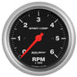 AutoMeter Tachometer Gauge, Analog, 0-6,000 rpm, 3 3/8 in. Diameter, Full Sweep, In-Dash - 3996