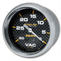 AutoMeter Gauge, Carbon Fiber, Vacuum, 0-30 in. Hg, 2 5/8 in., Analog, Mechanical, Each - 4884