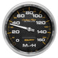AutoMeter Speedometer, Carbon Fiber Ultra-Lite, 0-160 mph, 5 in., Analog, Electrical, Each - 4889