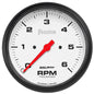 AutoMeter Tachometer Gauge, Analog, 0-6,000 rpm, 5 in. Diameter, White Face, Full Sweep - 5876