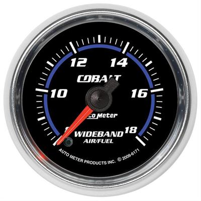 AutoMeter Air/Fuel Ratio Gauge; Cobalt; Wideband Air Fuel Ratio Kit; 2 1/16 in.; Analog; 8-18; Full - 6171