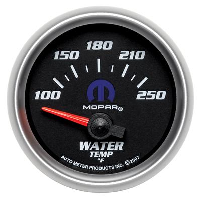 AutoMeter Gauge, Mopar Series, Water Temperature, 100-250 degrees F, 2 1/16 in., Black Face - 880016