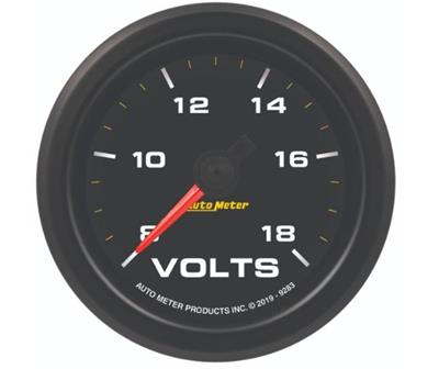 AutoMeter Gauges, Extreme Environment Series, Voltmeter, 8-18 V, 2 1/16 in. Diameter, Black Face - 9283