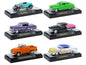"Auto Meets" Set of 6 Cars IN DISPLAY CASES Release 88 Limited Edition 1/64 Diecast Model Cars by M2 Machines  free shipping USA