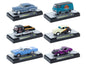 "Auto Meets" Set of 6 Cars IN DISPLAY CASES Release 92 Limited Edition 1/64 Diecast Model Cars by M2 Machines  free shipping USA