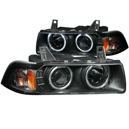 92-98 BMW 3 Series E36 2-Door Halo Headlight Pair, Anzo 121011