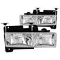 Anzo 1988-1998 Chevrolet C1500 Crystal Headlights Chrome w/o Bulbs