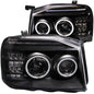 Anzo 2001-2004 Nissan Frontier Projector Headlights w/ Halo Black (CCFL)